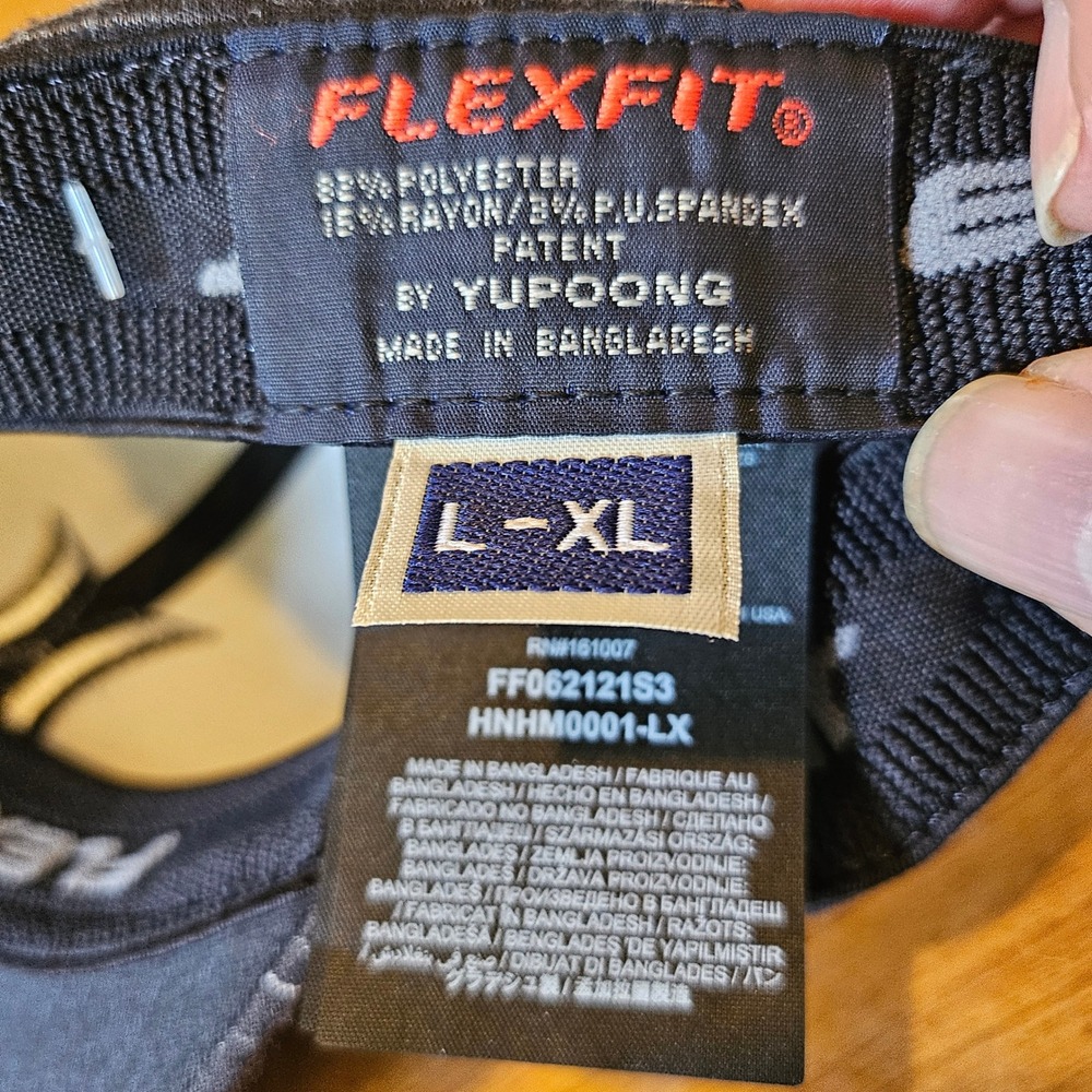 Hurley Flexfit Hat Mens L/XL Black Grey Space Dye Embroidered Logo HNHM0001-LX - Picture 4 of 7
